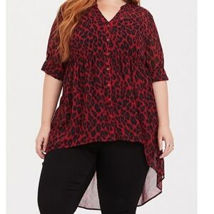 Torrid Red Leopard Top